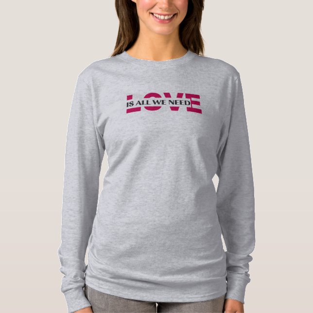 Camiseta Modern 'LOVE' T-Shirt - Illustrated Graphic Art (Frente)