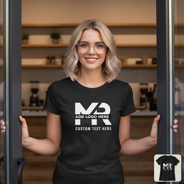 Camiseta Modern Minimal Custom Business Logo Branded Staff (Custom Business Logo Branded Staff T-Shirt – Modern Minimal Corporate Employee Uniform)