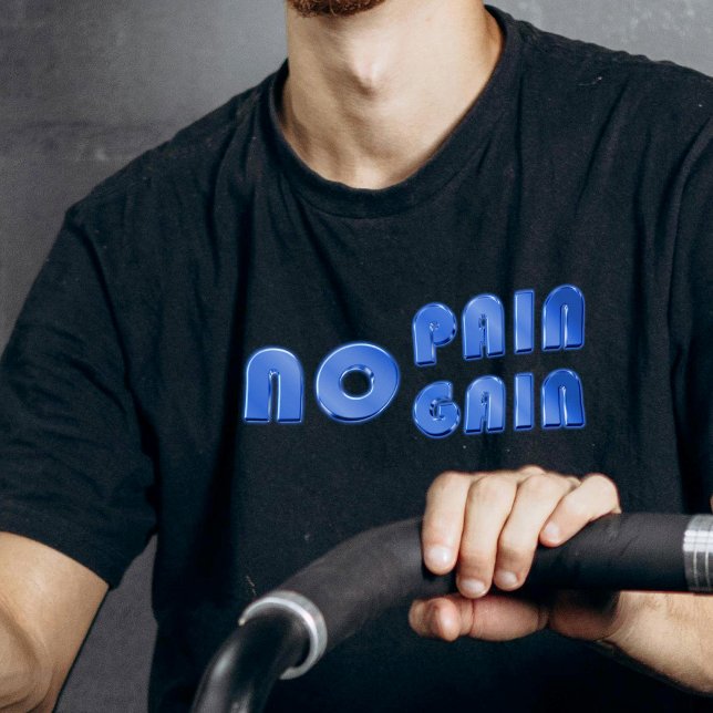Camiseta Modern Minimalist No Pain No Gain Fitness Gym  (Criador carregado)