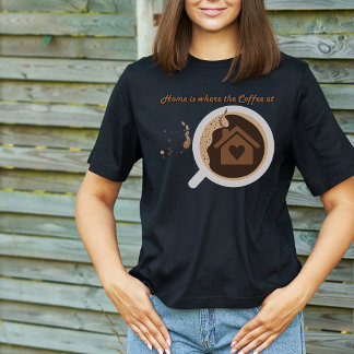 Camiseta Modern Mocha Brown Impressão Funny Café Art