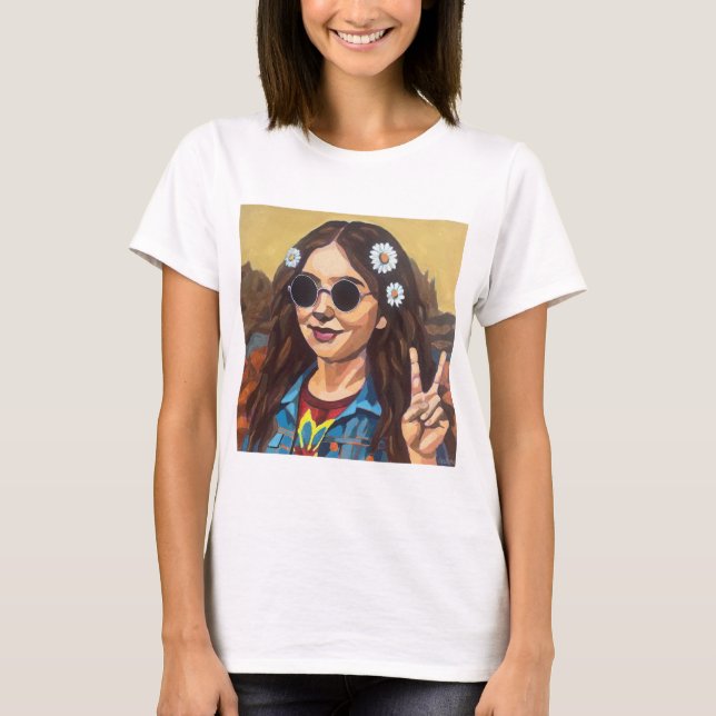 Camiseta Modern Mona Lisa Painting - da Vinci Inspired Art (Frente)