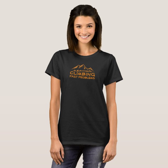 Camiseta Modern Mountain Hiking orange black (Frente Completa)