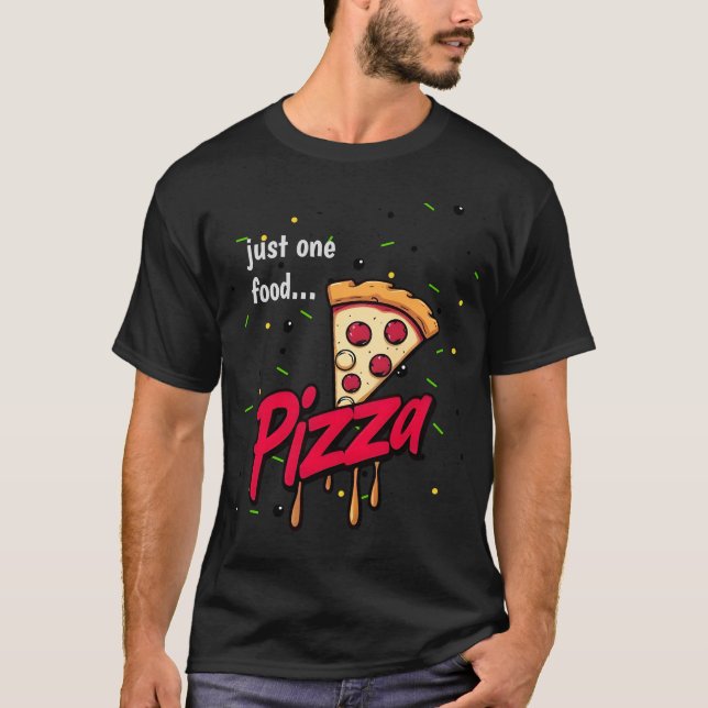Camiseta modern pepperoni cheesy food pizza lover slice (Frente)