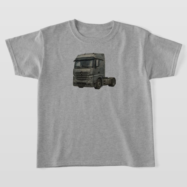 Camiseta Modern Semi Truck Watercolor Illustration (Postura )