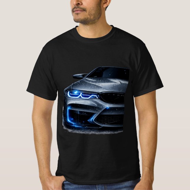 Camiseta Modern Sports Car Neon Headlight Graphic T-Shirt  (Frente)