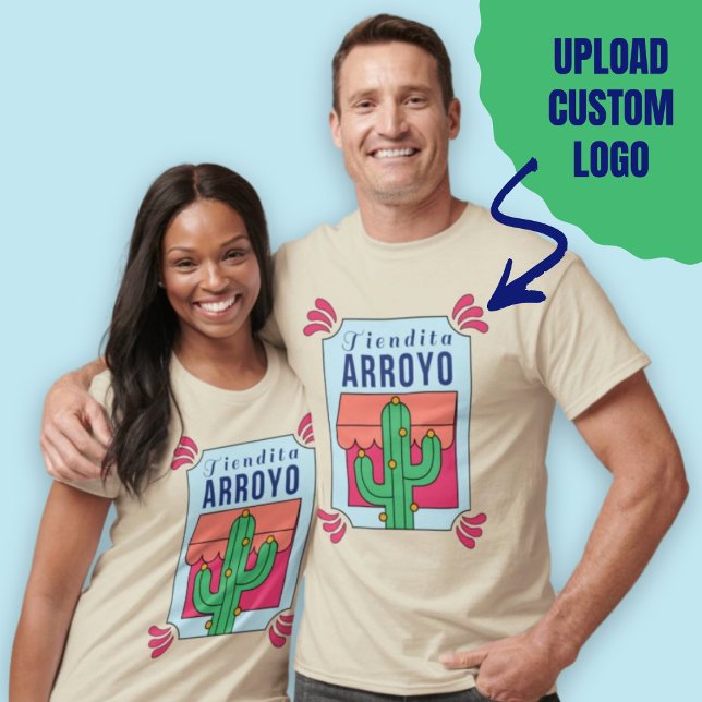 Camiseta Modern Upload Custom Logo Small Business (Modern Upload Custom Logo Small Business T-Shirt.)