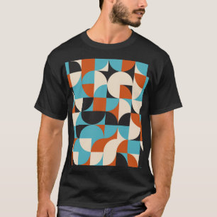 Camiseta Modern Vintage: Formas Geométricas Retroativas.