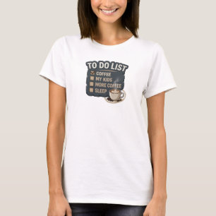 Camiseta Moderna COFFEE PRIMEIRO ENTÃO CRIANÇAS Do