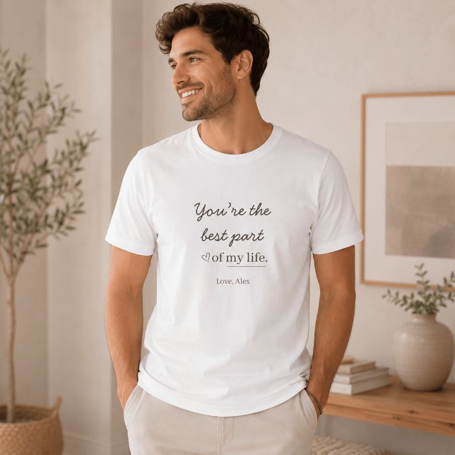 Camiseta Moderna com Citação de Amor Personalizada (Criador carregado)