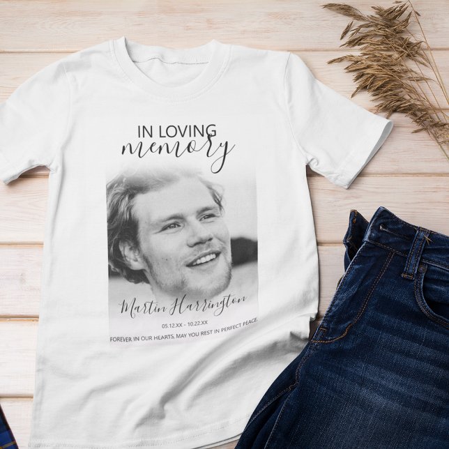 Camiseta Moderna com Foto em Memória Amorosa (Criador carregado)