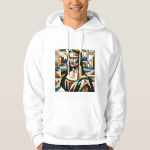 Camiseta Moderna da Mona Lisa em Estilo de Vitral