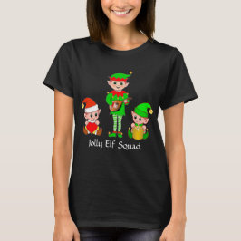 Camiseta Moderna da Turma do Papai Noel Alegre