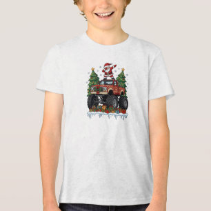 Camiseta Moderna de Caminhão Monstro de Natal, Cam