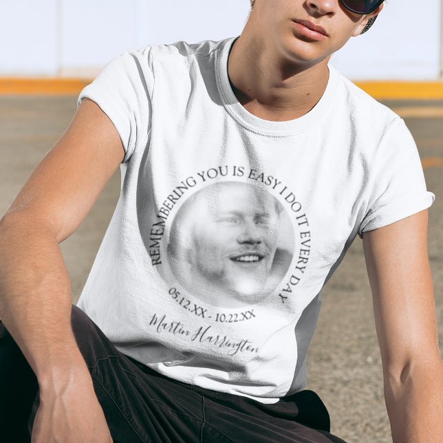 Camiseta Moderna de Colagem de Fotos Em Memória Am (Criador carregado)