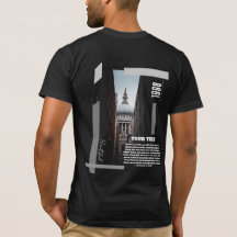 Camiseta Moderna de Edifício Urbano com Impressão