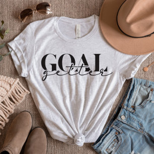 Camiseta Moderna de Script para Alcançar Metas