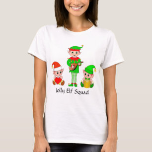 Camiseta Moderna do Esquadrão do Papai Noel Alegre