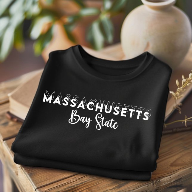 Camiseta Moderna do Estado da Baía de Massachusett (Criador carregado)
