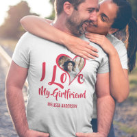 Camiseta Moderna Eu Amo Minha Namorada | Foto de C