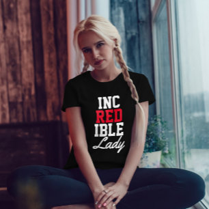 Camiseta Moderna Incrível mulher Encarregada de poder