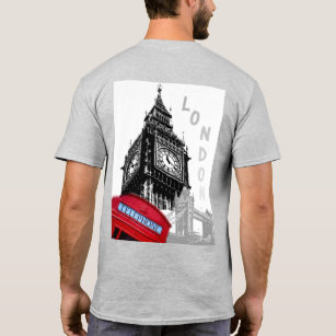 Camiseta Moderna Pop Art Elegante London Big Ben Clock Towe