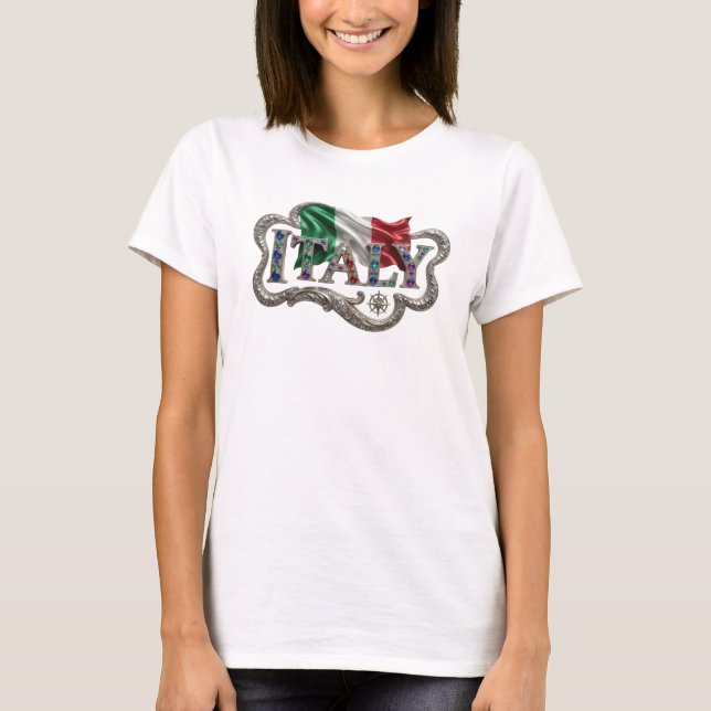 Camiseta Moderna Prata ITÁLIA (Frente)