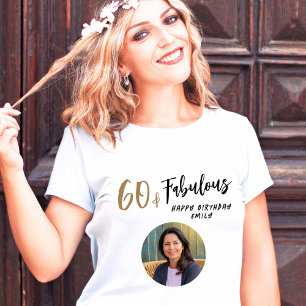 Camiseta Moderno 60 e Fabulosa Foto 60º Aniversário