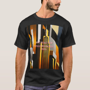 CAMISETA MODERNO CITYSCAPE METRO ART DESIGN