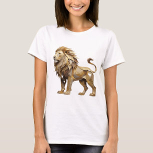 Camiseta Moderno Design do LION KING Prateado que Chama a A