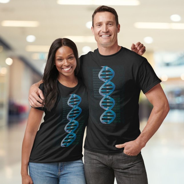 Camiseta Moderno DNA ID Azul Ciência Médica Cool (Modern Cool DNA ID Blue Medical Science T-Shirt)