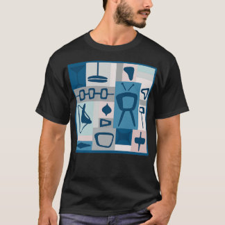 Camiseta Moderno do século médio por todo o Impressão 3