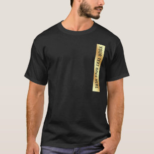 Camiseta Moderno Elegante Seu Texto Personalizado Mens Pret