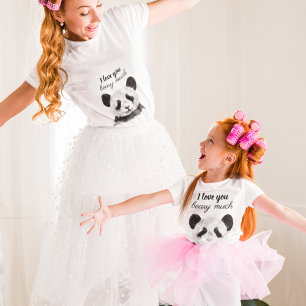 Camiseta Moderno Eu Amo Você Beber Um Panda Muito Preto E 