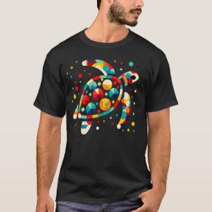 Camiseta Moderno Minimalismo Geométrico Ilustração do Mar T