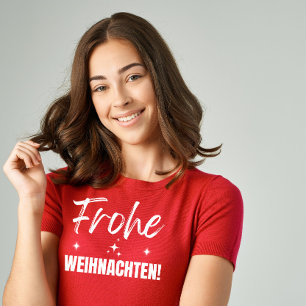 Camiseta Moderno Minimalista Frohe Weihnachten