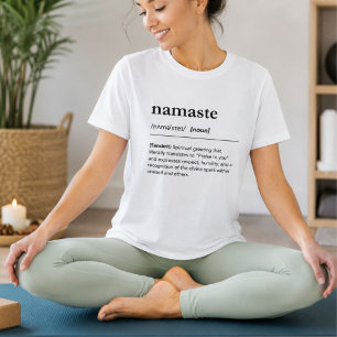 Camiseta Moderno Namaste Meditação Yoga Espiritual