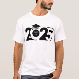 Camiseta Moderno Negro Ousado Turma de 2025 