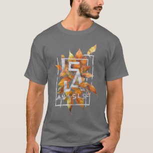 Camiseta Moderno outono deixa digitação de T-Shirt