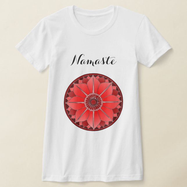 Camiseta Moderno Red Mandala Namaste (Postura )