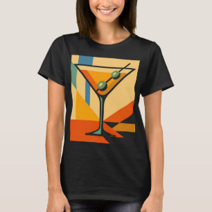Camiseta Moderno Sol Nascente Bauhaus Martini de Meados do 