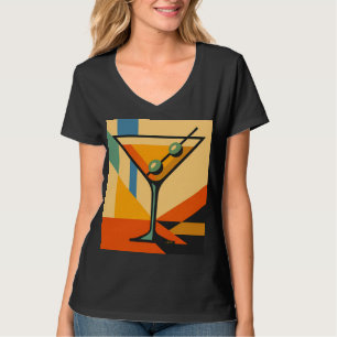 Camiseta Moderno Sol Nascente Bauhaus Martini de Meados do 