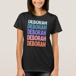 Camiseta Moderno Texto Repetido Deborah