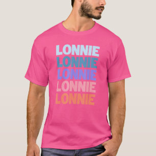 Camiseta Moderno Texto Repetido Lonnie