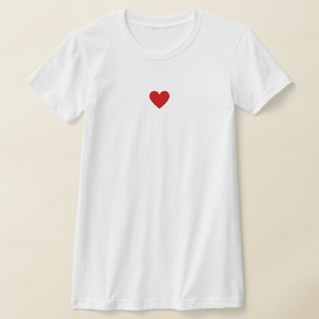Camiseta Moderno Vermelho e Branco Amor Na moda Chic Person (Postura )