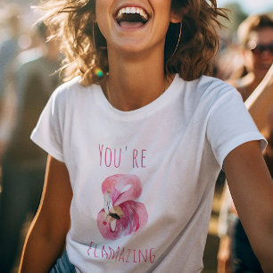 Camiseta Moderno Você É Uma Beleza Incrível Flamingo Ros