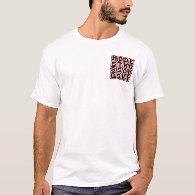 Camiseta Modest Mussorgsky, Compositor Russo (Frente)