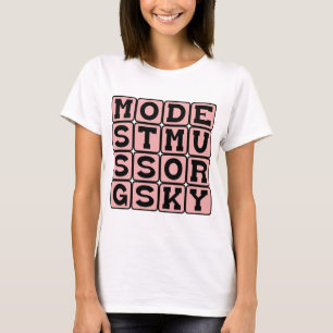 Camiseta Modest Mussorgsky, compositor russo