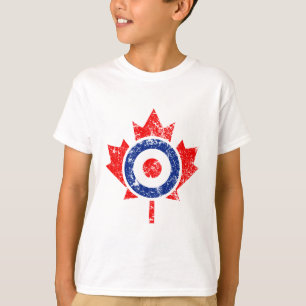 Camiseta Modificação canadense CANADÁ do Grunge de Round