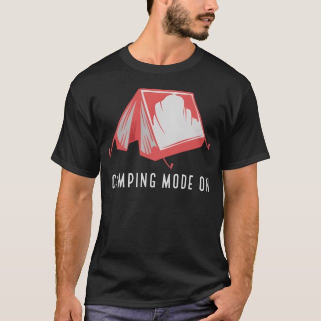 Camiseta Modo Acampamento Ativado garota (Frente)