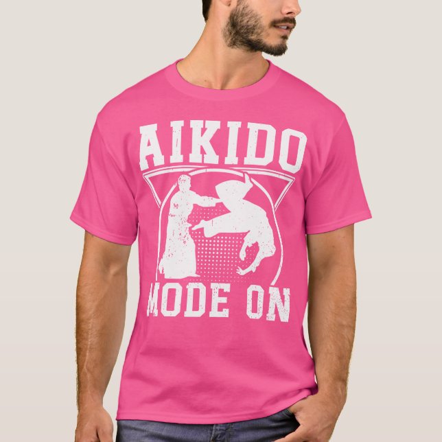 Camiseta Modo Aikido No Japonês Aikido (Frente)